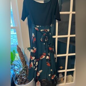 EShakti M-10 midi dress fully lined with belt